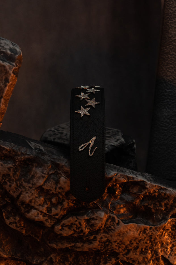 BLACK RHINESTONE STARS STRAP