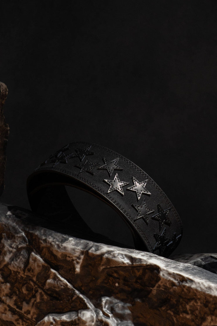 BLACK LEATHER STARS STRAP