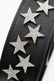 BLACK RHINESTONE STARS STRAP
