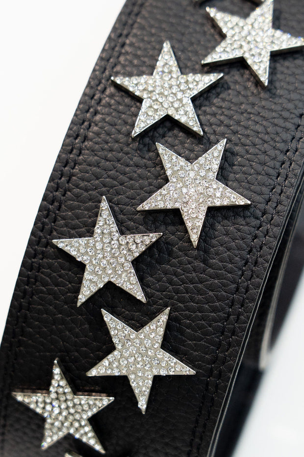 BLACK RHINESTONE STARS STRAP
