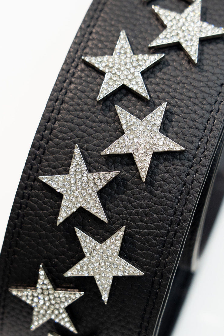 BLACK RHINESTONE STARS STRAP