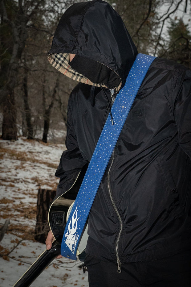 BLUE FLAMES RHINESTONE STRAP
