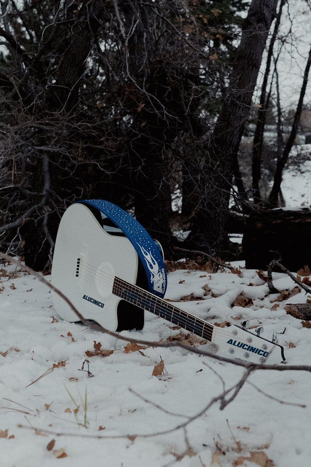 BLUE FLAMES RHINESTONE STRAP