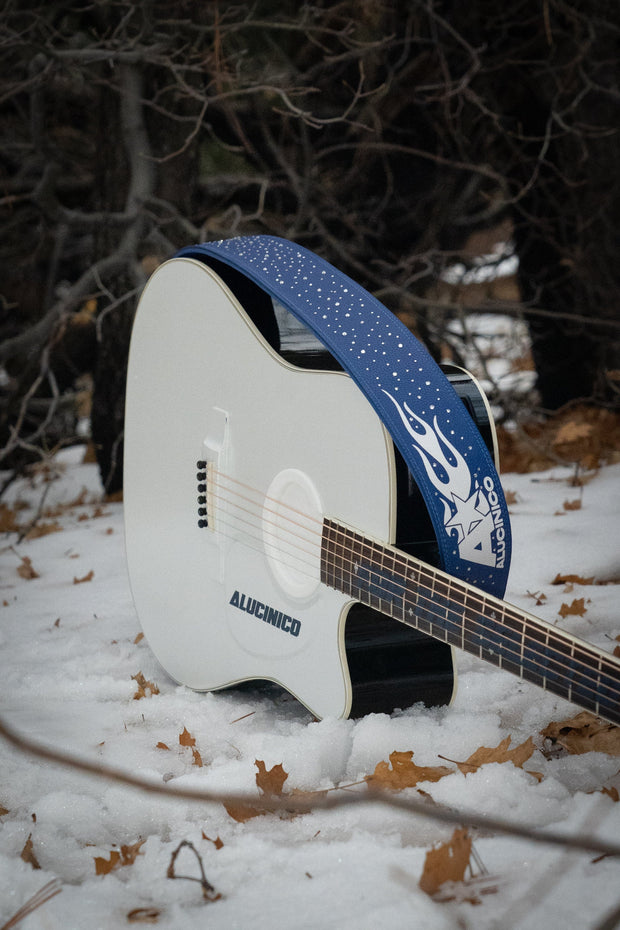 BLUE FLAMES RHINESTONE STRAP
