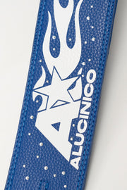 BLUE FLAMES RHINESTONE STRAP