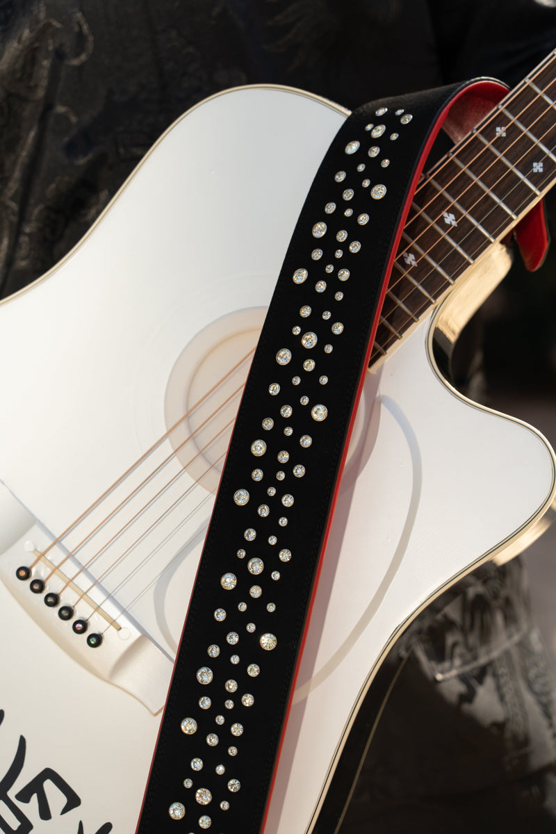 BLACK CRYSTAL LEGACY GUITAR STRAP – Alucinico
