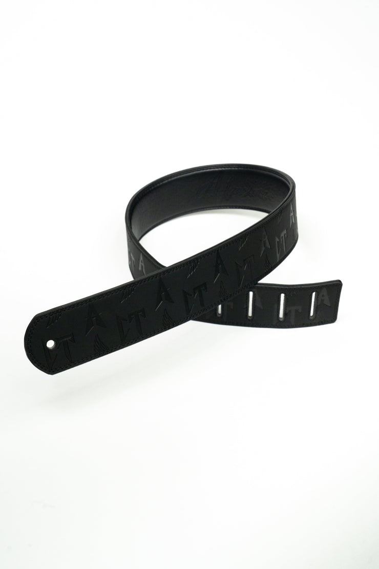 BLACK EMBOSSED CT GUITAR STRAP