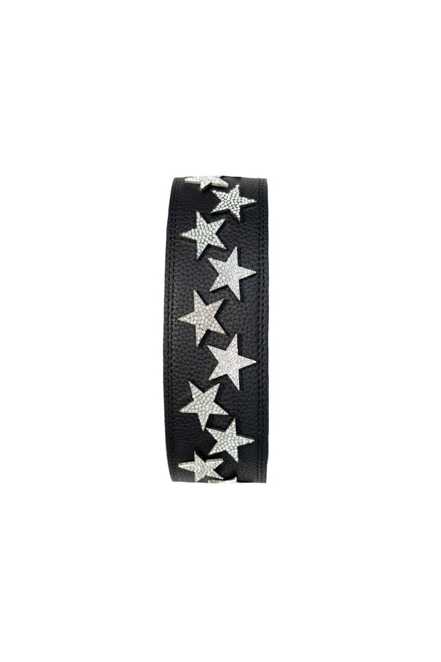 BLACK RHINESTONE STARS STRAP
