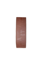 BROWN EMBOSSED CT GUITAR STRAP