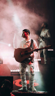 BLACK LEATHER STARS STRAP