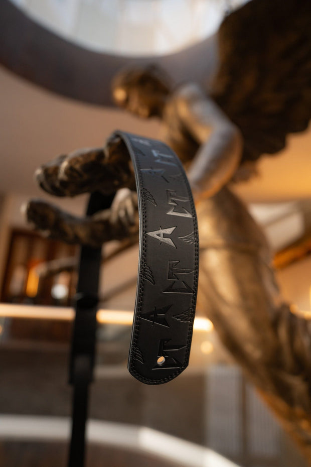 BLACK EMBOSSED CT GUITAR STRAP