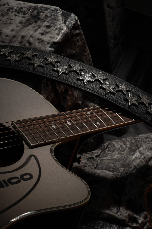 BLACK RHINESTONE STARS STRAP