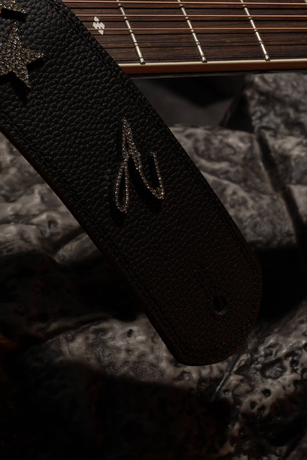 BLACK RHINESTONE STARS STRAP