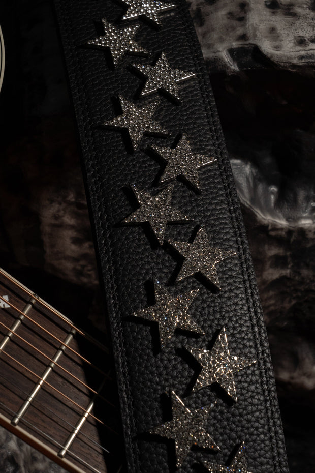 BLACK RHINESTONE STARS STRAP
