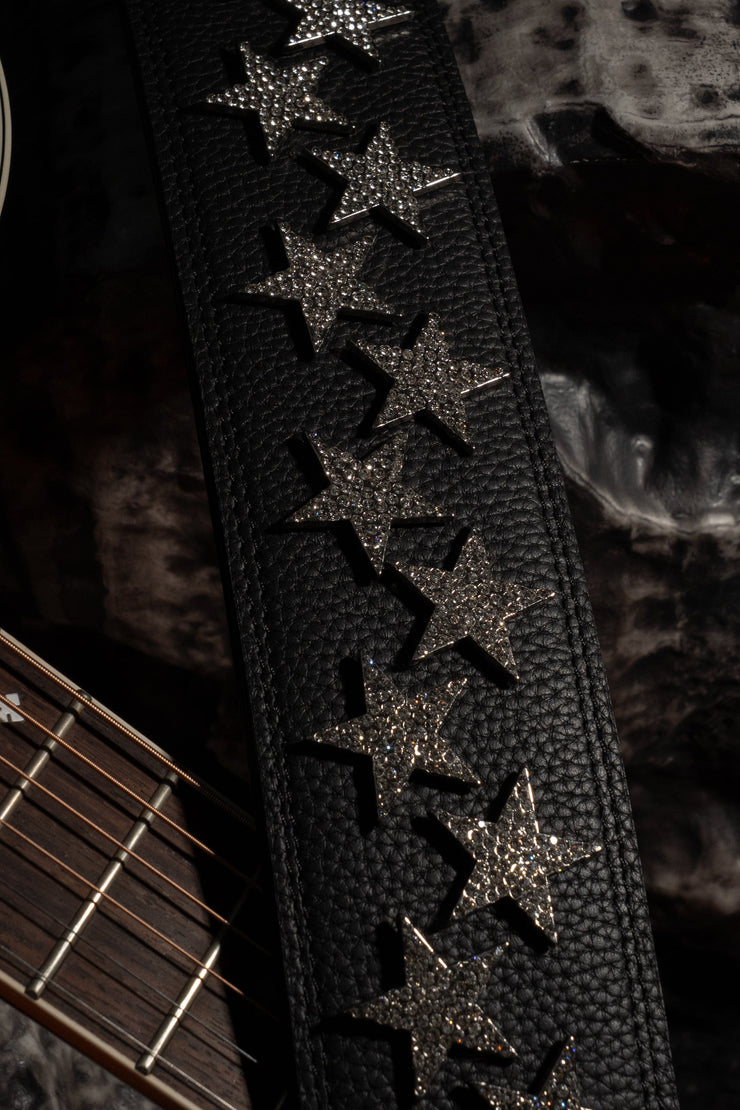 BLACK RHINESTONE STARS STRAP