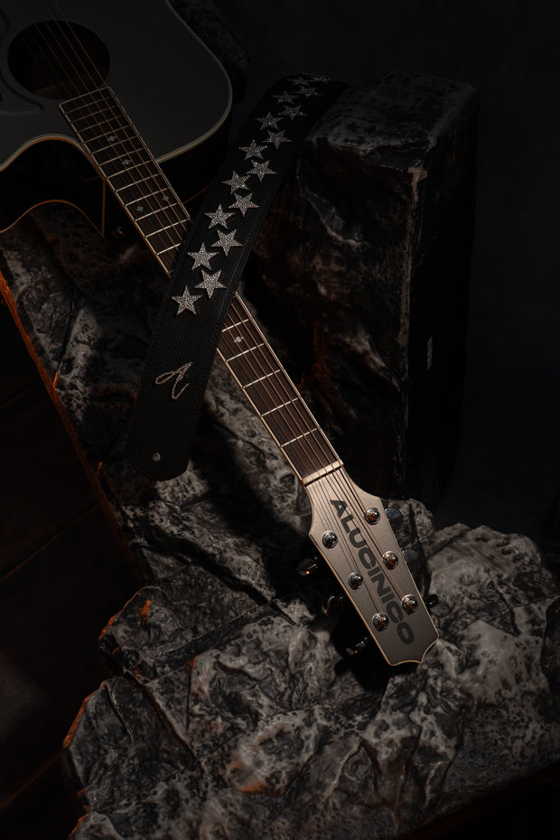 BLACK RHINESTONE STARS STRAP