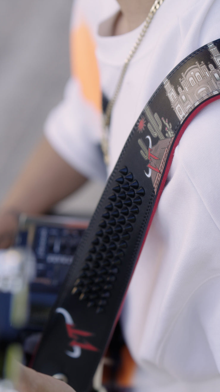 CT SIGNATURE STUDDED GUITAR STRAP