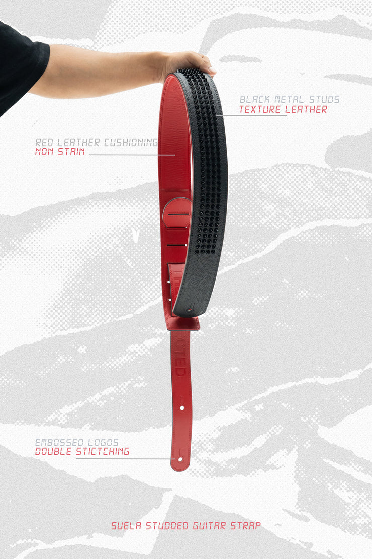 SUELA STUDDED GUITAR STRAP