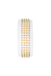 WHITE GOLD STUDDED GUITAR STRAP